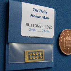'D' Button Set ....2mm....2 Holes